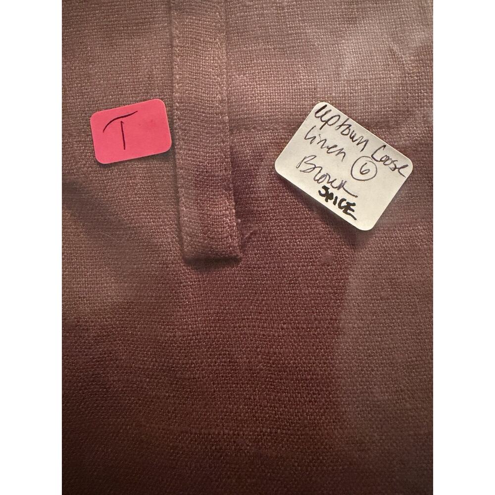 NEW Ruti The Uptown Loose Linen Pants •6• Spice Brown Work Barrel Leg $279 - Picture 13 of 13
